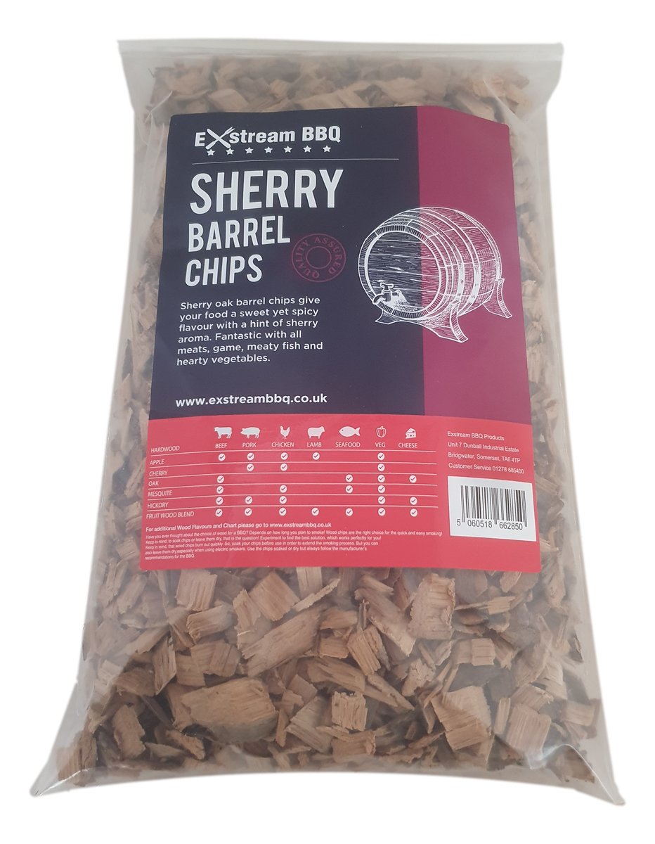 ExstreamBBQ Sherry Barrel Wood Chips BBQ 3L Bag Exstream BBQ