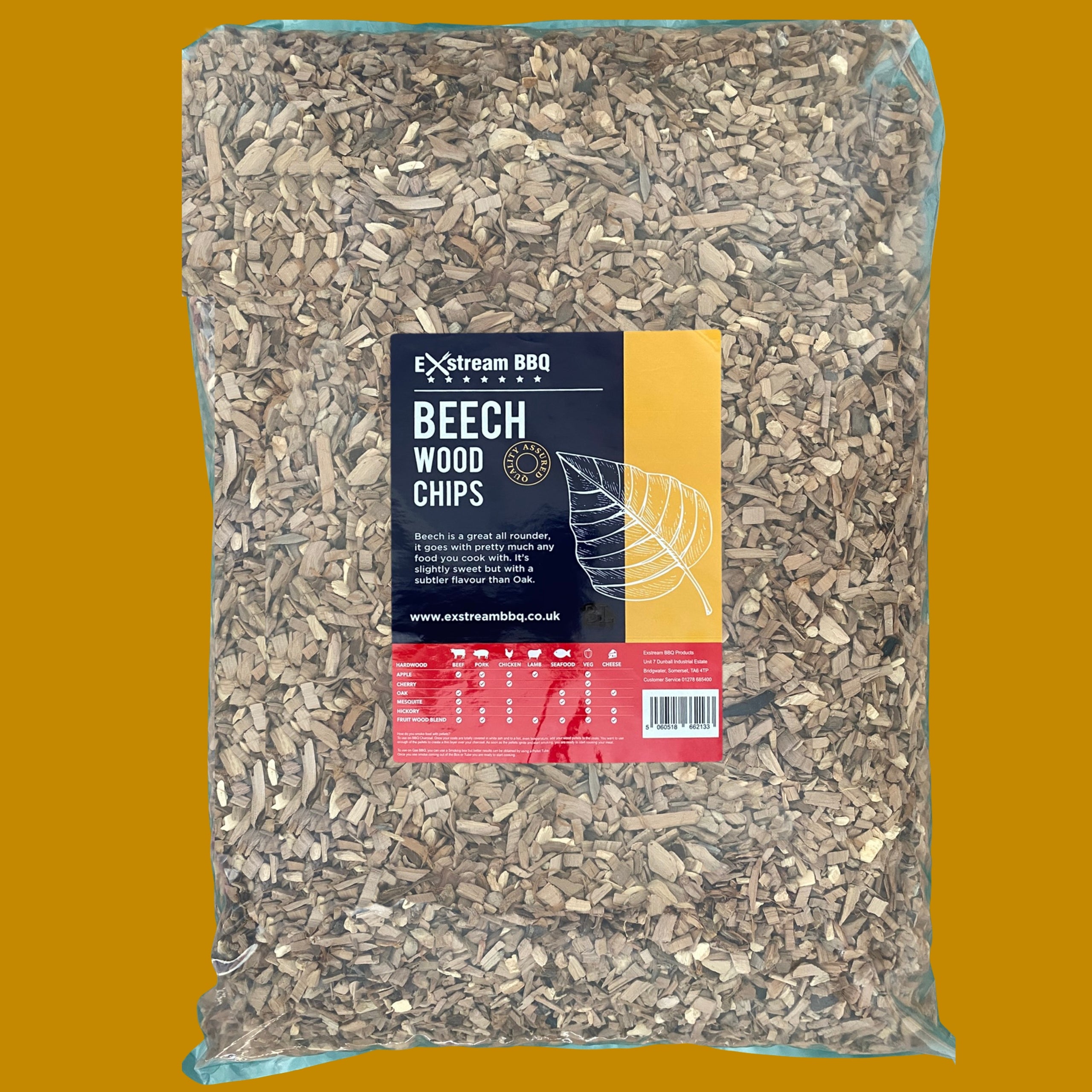 ExstreamBBQ BEECH Wood Smoking Chips 30L Bag for BBQ's, Grills